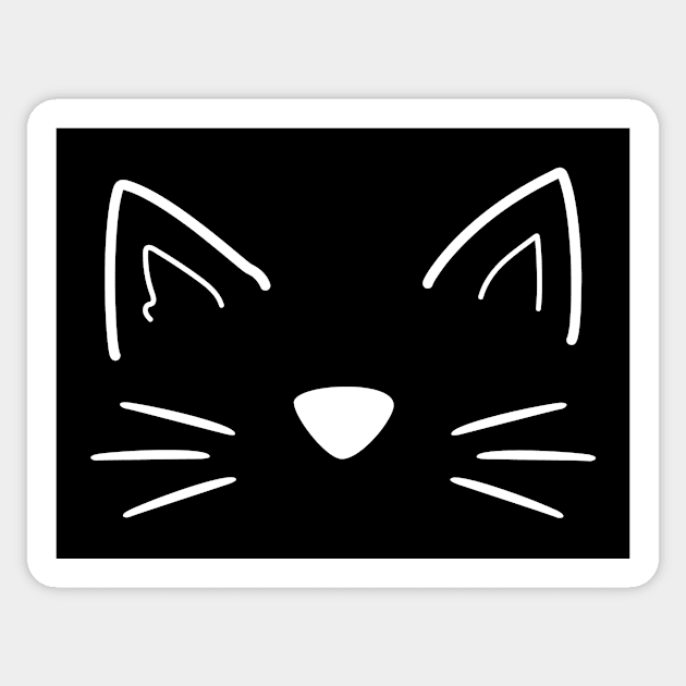 Hand Drawn Cat Sticker by The WYLD Tribe